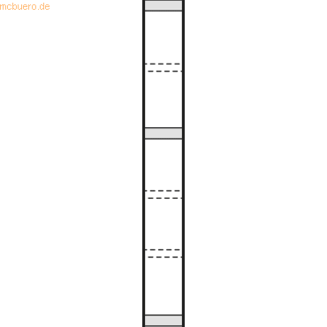 Kerkmann Endseite Stora 100 HxT 225x40cm für 6 Böden Rahmenfarbe silbe von Kerkmann