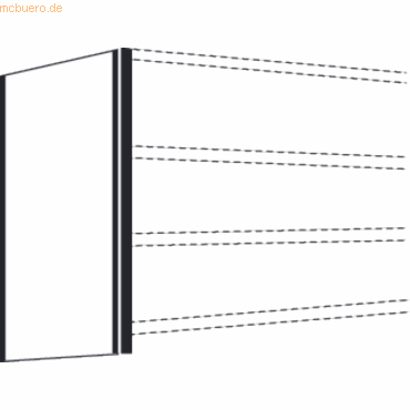 Kerkmann Seiten-Endwand für Büro-Regal Progress 500 TxH 40x190cm licht von Kerkmann