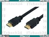 KesCom® HDMI Kabel St/St vergoldete Kontakte 1m schwarz von KesCom