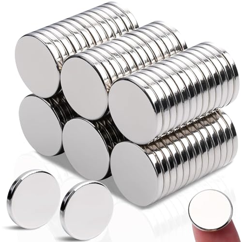 80 Stück Magnete Stark,15x2mm Neodym Magnete Extra Stark, Kleine Magnete Runde Starke Magnete Groß für Whiteboard, Kühlschrank, Magnettafel, Küche, Basteln, Pinnwand, Büro von Keukenket