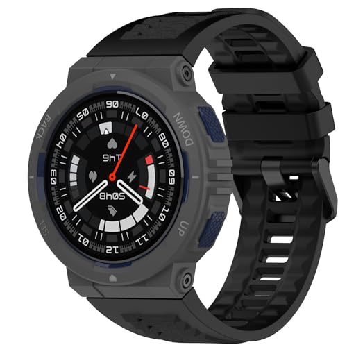 Keweni Armband Kompatibel Amazfit Active Edge,Ersatzarmband Sport Armband für Amazfit Active Edge (Schwarz) von Keweni