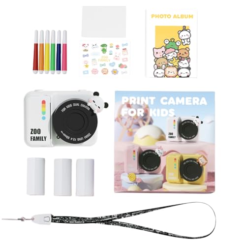 Kexpery Sofortbildkamera 48 MP für Kinder mit 3 Rollen Fotopapier für Selfie, Spielzeug, 3 Zoll IPS-Display, Mini-Thermodrucker, Geschenke für Mädchen, Jungen, A von Kexpery