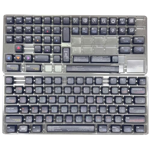 Kexpsogy Tastenkappen Set Für Programmierer Wärmesublimiertes Schwarzes Finish Mechanische Tastatur Tastenkappen 128 Stück von Kexpsogy