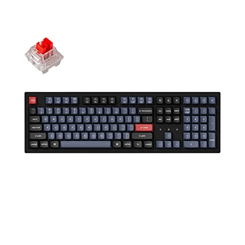 Keychron K10 Pro QMK/VIA kabellose, individuelle mechanische Tastatur, US-Layout in voller Größe, Bluetooth/kabelgebundene RGB-Hintergrundbeleuchtung mit Hot-Swap-fähigem Keychron K Pro Roter Schalter von Keychron