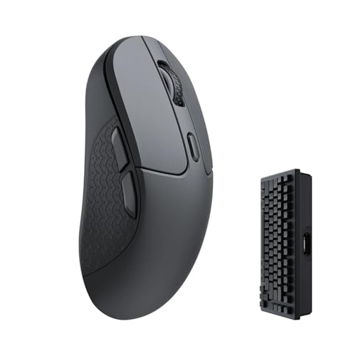 Keychron M3 4000 Hz Kabellose optische Maus Bluetooth 5.1/2.4 GHz/USB, Leichtgewicht 79g, programmierbar, PixArt 3395 Sensor mit bis zu 26K DPI/ 650 IPS für Windows Mac Linux - Schwarz von Keychron