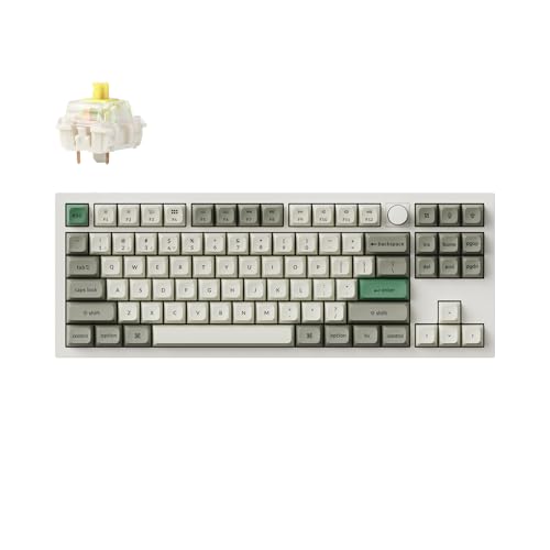 Keychron Q3 Max QMK/VIA Kabellose Mechanische Tastatur, Vollmetall, Programmierbarer Knopf, 2.4 GHz/Bluetooth/Kabelgebundene Tastatur mit Hot-Swappable, Shell White, Gateron Jupiter Banana von Keychron