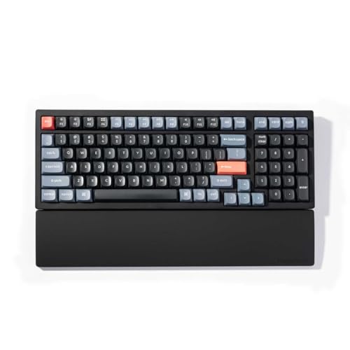 Keychron Silikon Handballenauflage Schwarz, Ergonomische Palm Rest für mechanische Tastatur K4 Pro / Q5 / V5 / V5 Max von Keychron