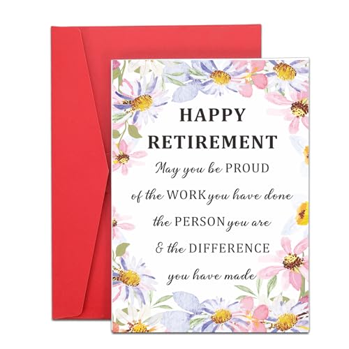 Ruhestandskarte für Frau und Mann – Happy Retirement Card Ruhestand Geschenke für Frauen Männer Ruhestand Geschenke für Männer Weihnachtsstrumpffüller Coole Ruhestandsgeschenke Glückwunschkarte für von Keyitulo