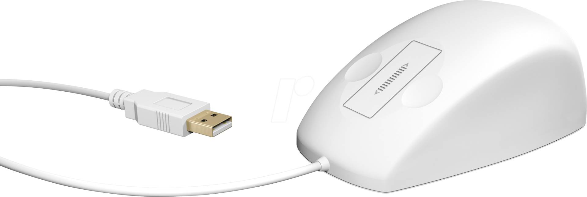 KEYSONIC 60193 - Maus (Mouse), Kabel, USB, IP68, Touchsensor, weiß von Keysonic