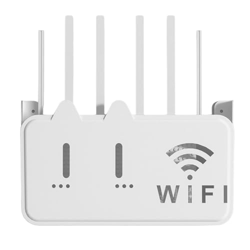 WiFi Router Aufbewahrungsbox, Wand WLAN Router Regals, Wand Wandmontierte WLAN Aufbewahrungsbox, Selbstklebende Router Halterung Aus Acryl Auf Der Rückseite Für Routern, TV-Set-Top-Boxen von Keyubria