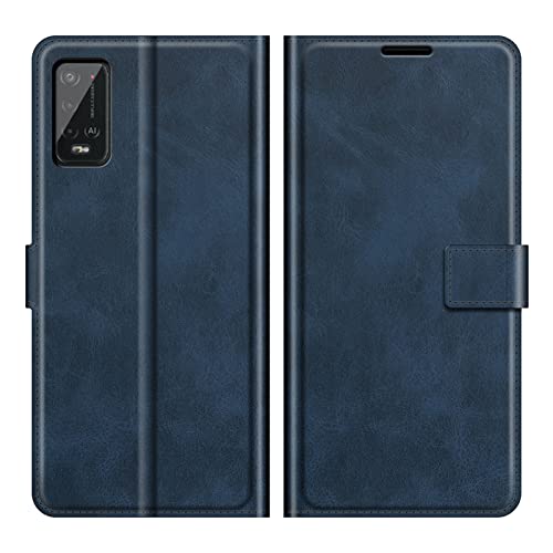 Kezaizhe Klapphülle für Wiko Power U20 Hüllen PU Leder Wallet Schutzhülle Schutz Mobiltelefon Flip Back Cover für U20 Wiko Power U10 U 20 10 Tasche Handy Zubehör (Blue) von Kezaizhe