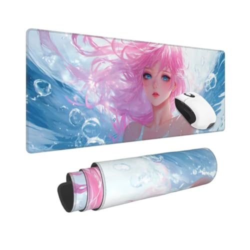 Gaming Mauspad XXL Fee Großes Mousepad 1500 * 800mm rutschfeste Schreibtischunterlage Sexy Mouse Pad mit Vernähte Kanten Verbessert Desk Mat Mauspad Groß Geschwindigkeit und Präzision für Gaming von Kggyele