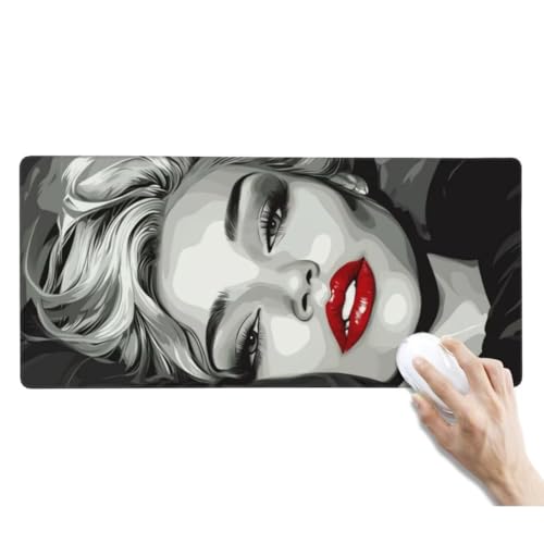 XXL Mauspad Sexy Mauspad Schreibtischunterlage Wasserdicht Groß Mousepad XXL Gaming Mauspad XXL rutschfeste Gummierte Unterseite und Genähte Kanten für Gaming Zubehör Deko (1200x600x3 mm, Göttin) von Kggyele