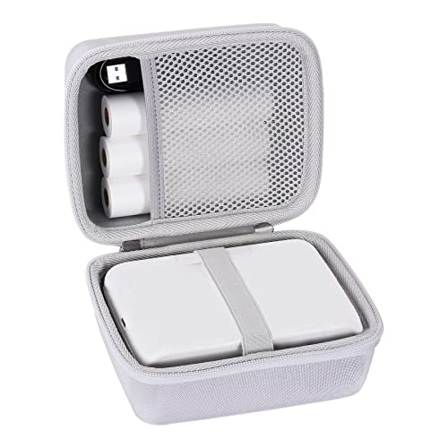 khanka Hard Travel Case Ersatz für Phomemo M04S Tragbarer Thermodrucker, Bluetooth Etikettendrucker, nur Hülle (weiß) von Khanka