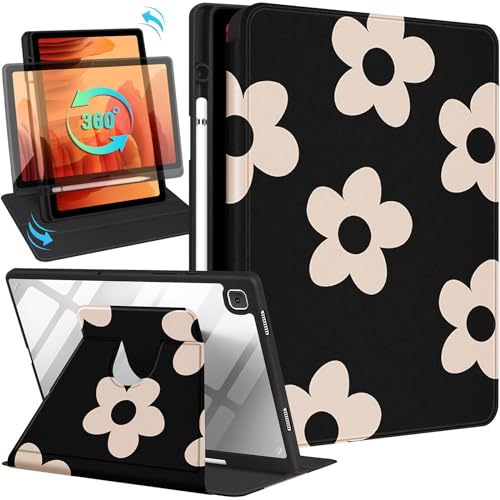 Kidcube Schutzhülle für Samsung Galaxy Tab A7, 26,7 cm (10,4 Zoll), niedliches Folio-Cover mit Stifthalter, Blumenmuster, hübsches Design, drehbarer Ständer, Teenager, für Galaxy Tab A7, Tablet-Hüllen von Kidcube