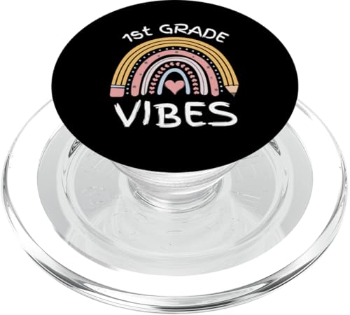 1st Grade Vibes Bleistift Regenbogen Back to School, Jungen Mädchen PopSockets PopGrip für MagSafe von Kiddiewinks Closet