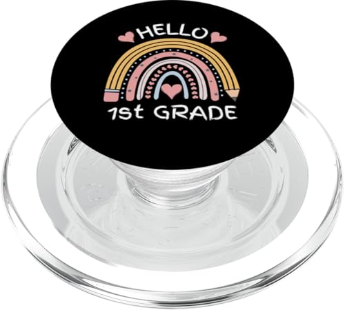 Hello 1st Grade Cute Pencil Rainbow Back to School – Kinder PopSockets PopGrip für MagSafe von Kiddiewinks Closet