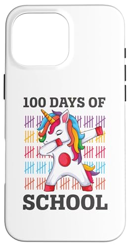 Hülle für iPhone 16 Pro Max Dabbing Unicorn 100 Tage Schule - Mädchen Dabbing Unicorn von Kiddiewinks Closet