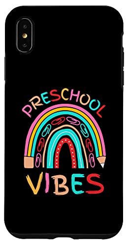 Hülle für iPhone XS Max Vorschule Vibes Bleistift Rainbow Back to School – Jungen, Mädchen von Kiddiewinks Closet