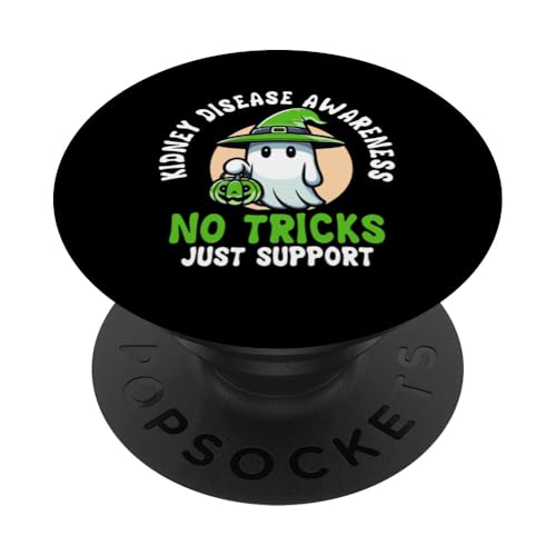 Halloween-Kostüm für gruselige Nierenerkrankungen PopSockets Klebender PopGrip von Kidney Disease Awareness Month Design CKD Month