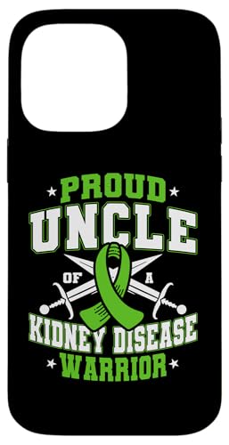 Hülle für iPhone 14 Pro Max Stolzer Onkel einer Nierenerkrankung Krieger grünes Band von Kidney Disease Awareness Month Design CKD Month