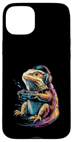 Bearded Dragon Lovers Gaming Kopfhörer Funny Bearded Dragon Hülle für iPhone 15 Plus von Kids Bearded Dragon Designs