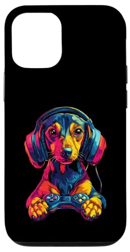 Dackel-Liebhaber Gaming Kopfhörer Design Lustiger Dackel Hülle für iPhone 12/12 Pro von Kids Dachshund Dog Designs