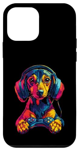 Dackel-Liebhaber Gaming Kopfhörer Design Lustiger Dackel Hülle für iPhone 12 mini von Kids Dachshund Dog Designs