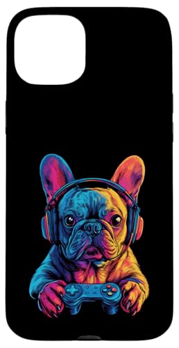 French Bulldog Lovers Gaming Kopfhörer Lustige Französische Bulldogge Hülle für iPhone 15 Plus von Kids French Bulldog Designs