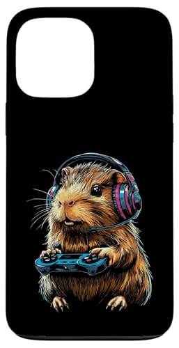 Meerschweinchen-Liebhaber Gaming-Kopfhörer Design Lustiges Meerschweinchen Hülle für iPhone 13 Pro Max von Kids Guinea Pig Designs