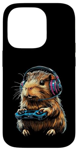 Meerschweinchen-Liebhaber Gaming-Kopfhörer Design Lustiges Meerschweinchen Hülle für iPhone 14 Pro von Kids Guinea Pig Designs