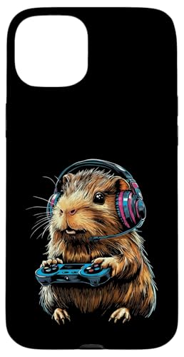 Meerschweinchen-Liebhaber Gaming-Kopfhörer Design Lustiges Meerschweinchen Hülle für iPhone 15 Plus von Kids Guinea Pig Designs