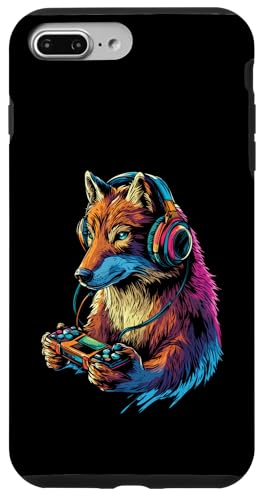 Wolf Lovers Gaming Kopfhörer Design Funny Wolf Hülle für iPhone 7 Plus/8 Plus von Kids Wolf Designs