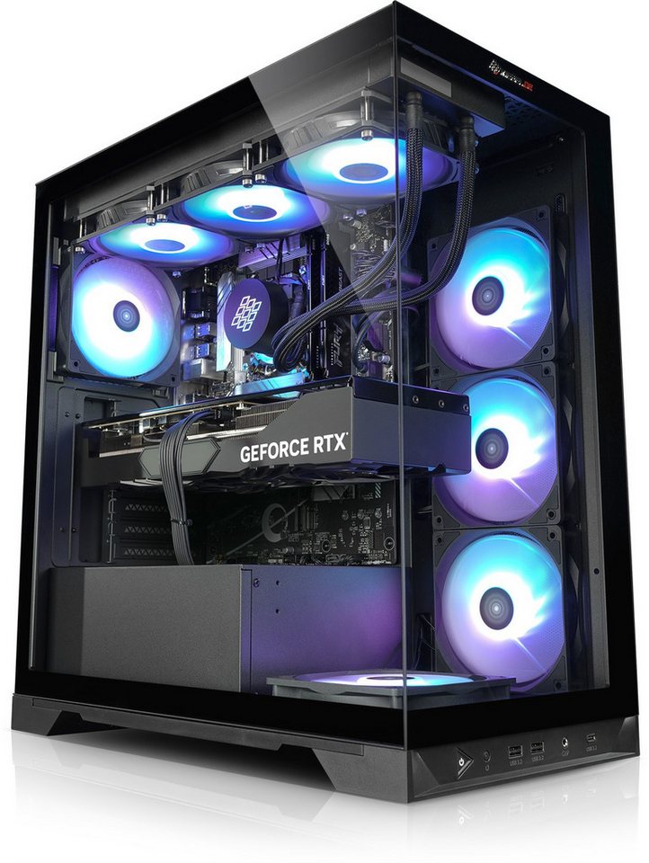 Kiebel Invader IX Gaming-PC (AMD Ryzen 7 AMD Ryzen 7 9700X, RTX 5080, 64 GB RAM, 2000 GB SSD, Wasserkühlung, WLAN, ARGB-Beleuchtung) von Kiebel