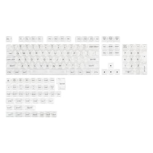 KiiBoom Transparentes PC-Tastenkappen-Set, 146 Tasten, SA-Like-Profil, ANSI-ISO-Layout, RGB-Tastenkappen für mechanische Tastatur, kompatibel mit MX-Schaltern (klar) von KiiBoom