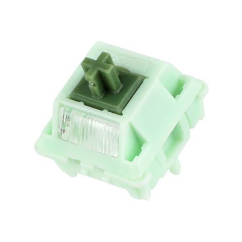 KiiBoom Matcha Latte V2 Linear Mechanical Switch Set, mit Lichtdiffusor, vorgeölt, 5 Pin Schalter, 30 Stück für mechanische Gaming Tastatur, kompatibel mit MX Tastenkappen (53g) von KiiBoom