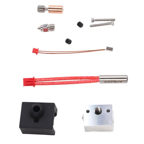 Extruder Hotend Kit, Gute Wärmeleitfähigkeit 300 ℃ 3D-Drucker Hotend Set Breite Kompatibilität Heizblock 24V 40W für S1 Pro von Kikumi