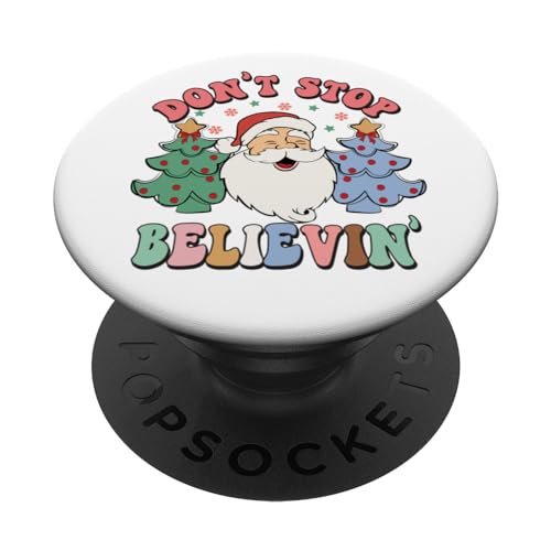 Weihnachten Don't Stop Believin' Santa PopSockets mit austauschbarem PopGrip von Kimique