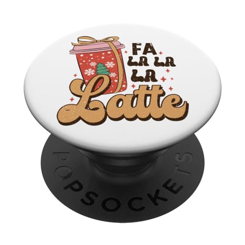 Weihnachten Fa La La Latte Kaffee PopSockets mit austauschbarem PopGrip von Kimique