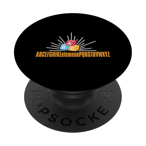 Kindergartenlehrer ABC KLelemeno PQR PopSockets Klebender PopGrip von Kindergarten Teacher Education Humor Fun