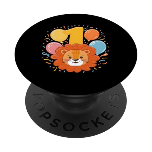 1. Geburtstag Kindergeburtstag Erster Geburtstag Löwe PopSockets mit austauschbarem PopGrip von Kindergeburtstag Geburtstagsshirt Dschungel