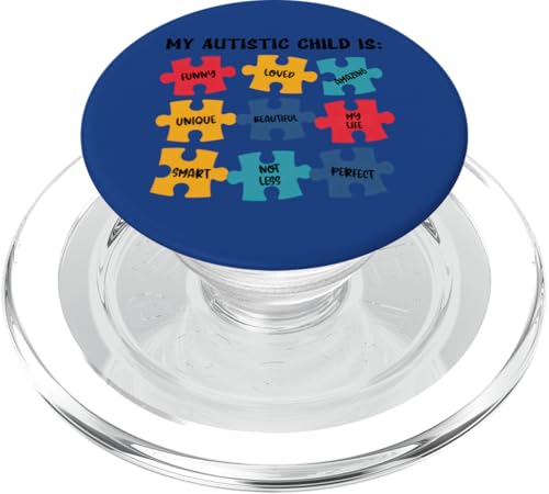 Autismus-Bewusstsein Smart Autistic Kids Autismus Mama Papa Matching PopSockets PopGrip für MagSafe von Kindness & Acceptance Autism Wear.USA