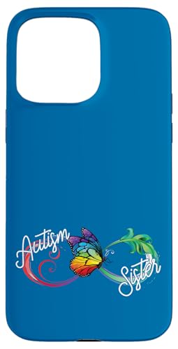 Autismus-Bewusstsein Bruder Schwester Regenbogen Unendlichkeitssymbol Hülle für iPhone 15 Pro Max von Kindness & Acceptance Wear.USA