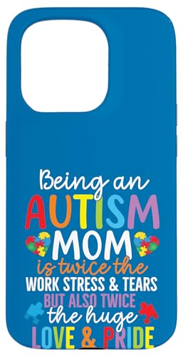 Autismus-Bewusstsein Mama Liebe Stolz Autistische Kinder Bewusstsein Mama Hülle für iPhone 15 Pro von Kindness & Acceptance Wear.USA