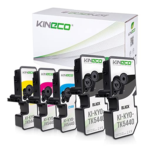 Kineco 5 Toner kompatibel mit Kyocera TK-5440 für ECOSYS MA2100 PA2100 MA2100cfx MA2100cwfx PA2100cwx,PA2100cx(5erPack,Schwarz*2,Cyan,Magenta,Yellow) von Kineco