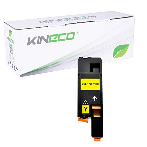 Kineco Toner kompatibel mit Dell C1760nw, 1250c, C1765nfw, C1700 Series, 1350cnw, 1355cnw - Dell 593-11143 - Yellow 1.400 Seiten von Kineco