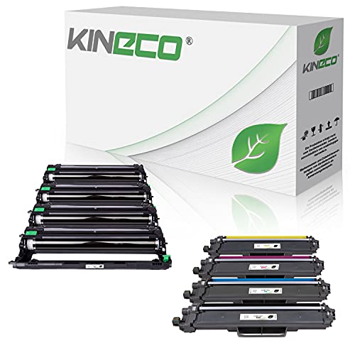 Kineco Toner und Trommel kompatibel ersetzt Brother TN247BK TN247C TN247M TN247Y und DR243 für Brother HL-3210CW HL-L3230CDW HL-L3270CDW von Kineco