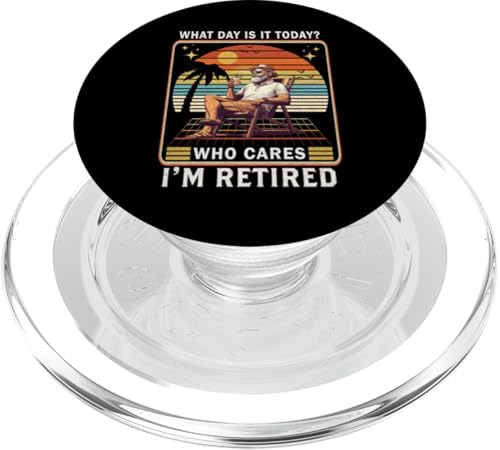 Funny Retirement Gift For Dad From Daughter Son Who Cares PopSockets PopGrip für MagSafe von King Of Tees