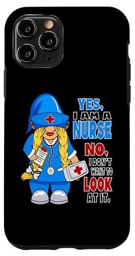 Hülle für iPhone 11 Pro Nurse Gnome Funny Medical Gift for RN Nurses Nursing Womens von King Of Tees