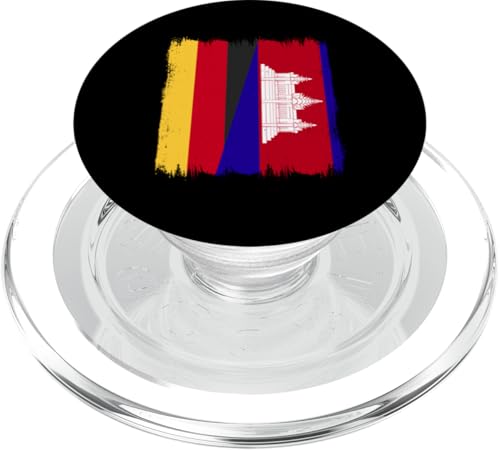 Deutschland Kambodscha Flagge Deutsche Kambodschanische Wurzeln PopSockets PopGrip für MagSafe von Kingdom Of Cambodia Design Love Cambodia Culture